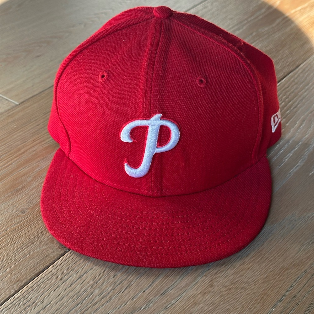 Red Cooperstown Philadelphia Phillies fitted 59FIFTY New Era hat